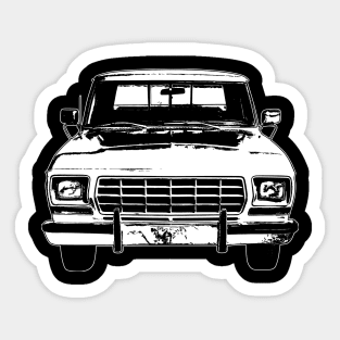 White F 150 Ranger Supercab Sketch Art Sticker